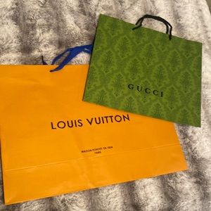 Louis Vuitton and Gucci shopping bags NEW